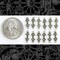 Antiqued Silver Plated Brass Delicate Floral Two Ring Connectors - Set of Twelve - S-2C44